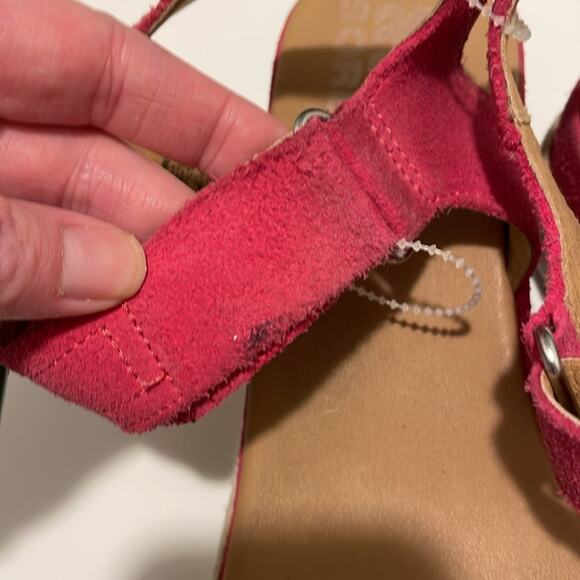 Sorel Brand Women's size 9 Pink Suede Cameron Flatform Sandals Fuschia Fizz - Picture 4 of 7